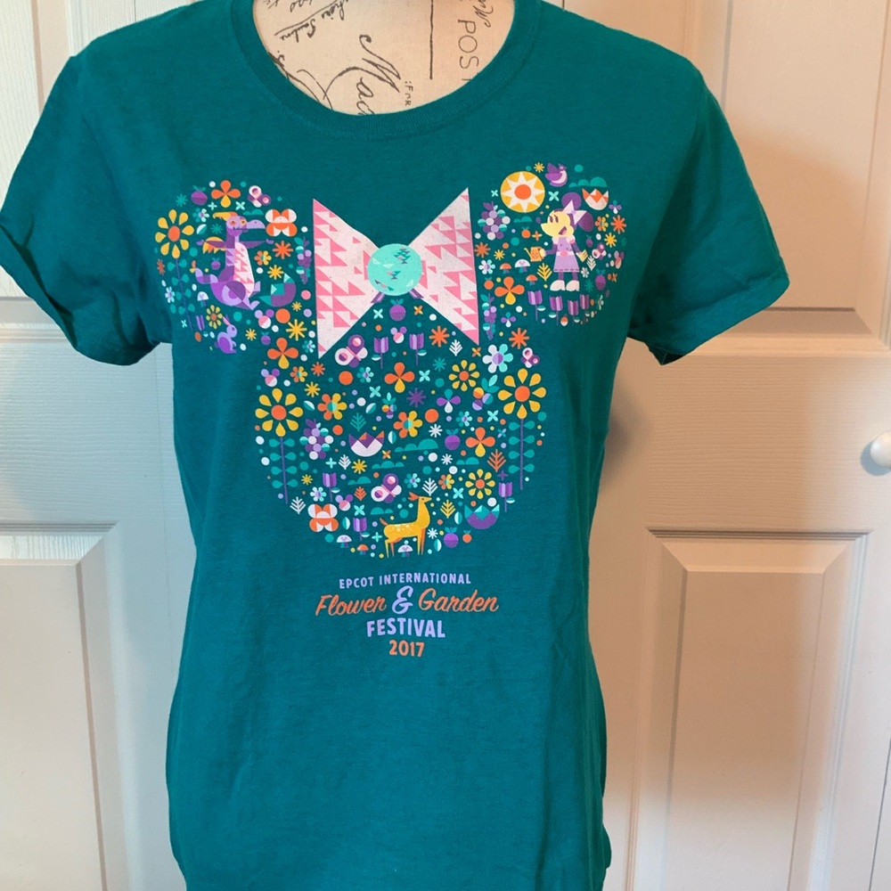 Blue Short Sleeve Tee with Mickey Mouse Graphic